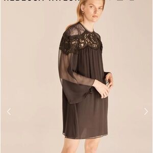 Rebecca Taylor chiffon long sleeve dress